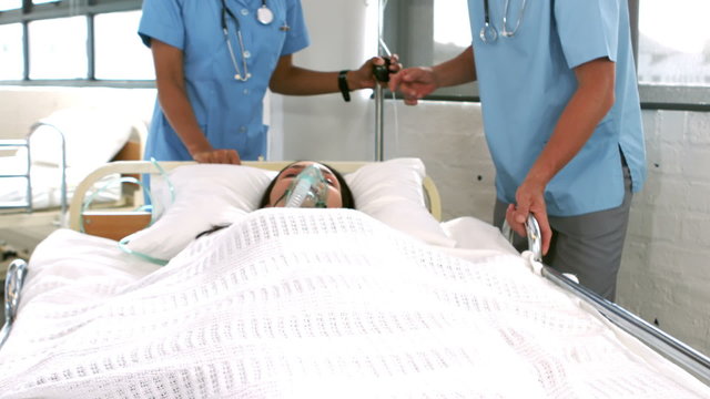 Team of doctor examining a patient