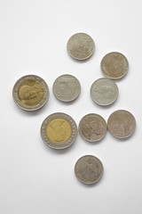 coin money Thailand on white background