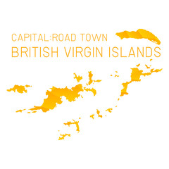 British virgin islands map geometric texture background