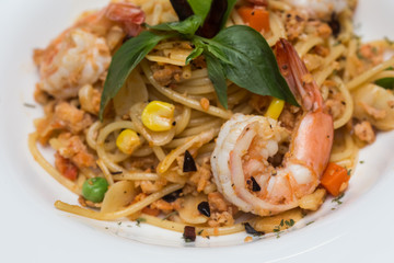 Shrimp spaghetti