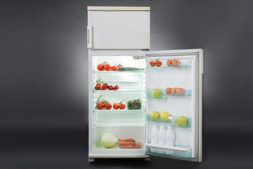 Open Refrigerator Full Of Food