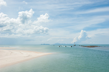sea beach blue sky sand sun daylight relaxation landscape ,Thailand