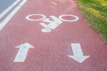 Bicycle or bike lane at street or road.