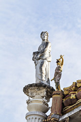 Ancient sculpture woman and child