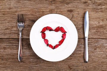 Romantic dinner setting