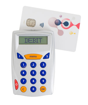 Card reader for reading a bank card