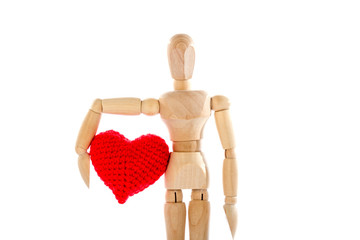 Love confession with wooden dummy