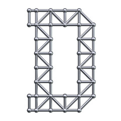 Metal alphabet letter D