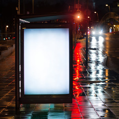 Bus stop advertising billboard
