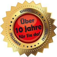 Button Gold Jubiläum 10 Jahre