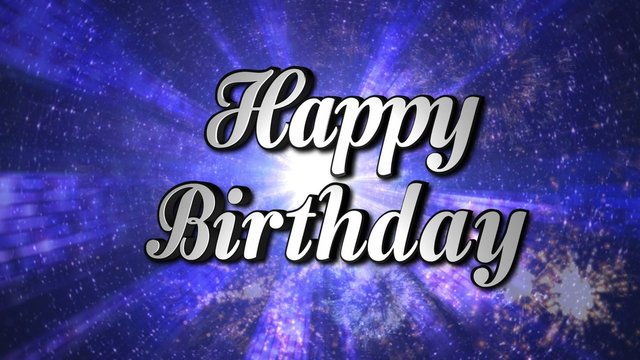 Happy Birthday Animation Text and Disco Dance Background, Zoom IN/OUT Rotation, with Alpha Channel, Loop, 4k
