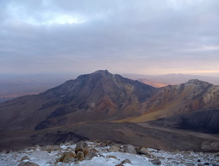 volcano nevado chachani above arequipa