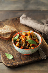 ratatouille in small bowl