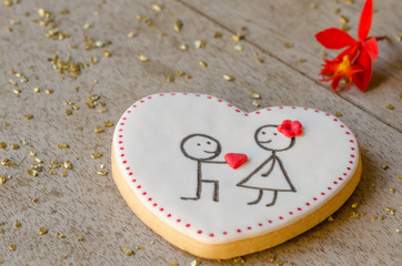 San Valentín - wedding cookie.