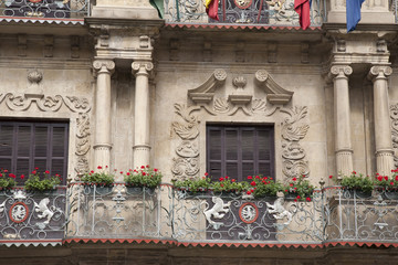 Fototapeta na wymiar Pamplona City Hall, Navarra