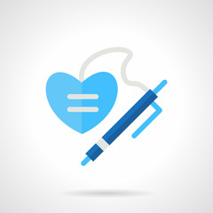 Write a Valentines greeting flat vector icon