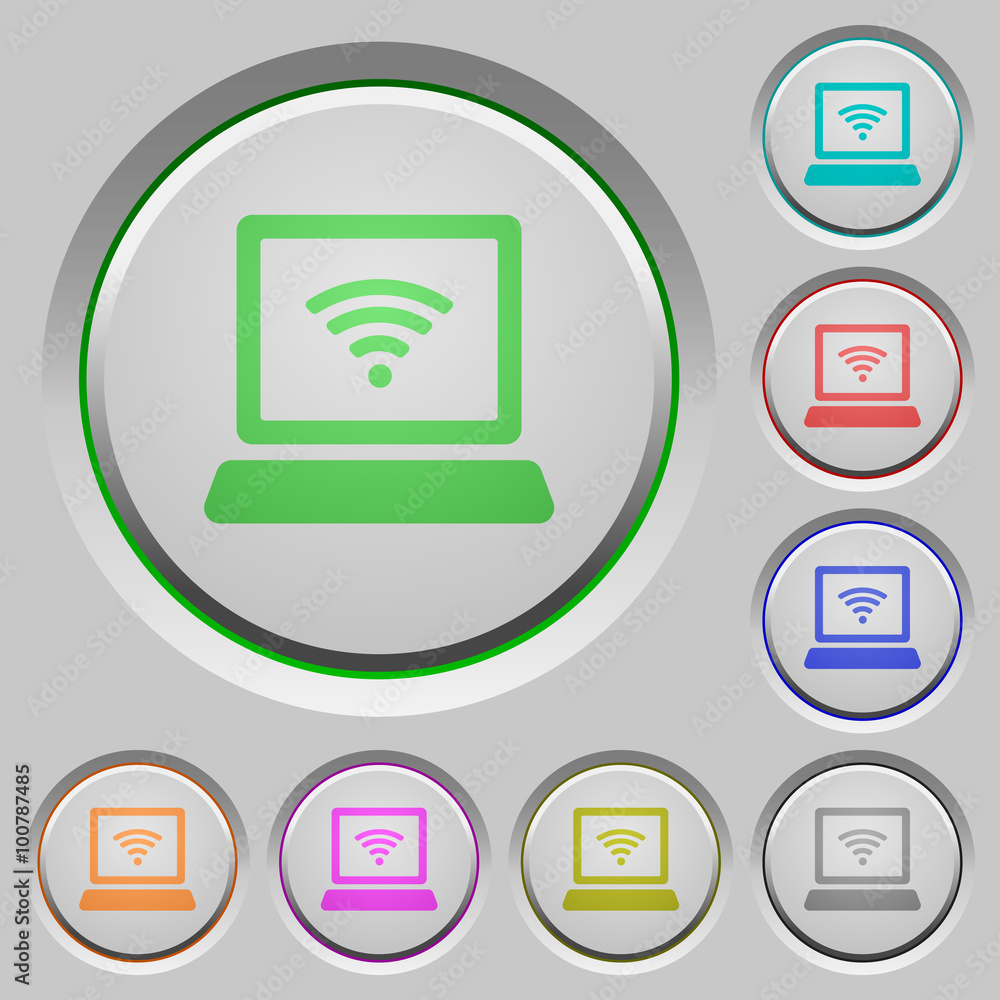 Aufkleber Wireless computer push buttons