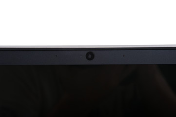 Webcam in the laptop closeup