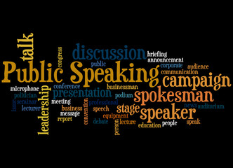 Public Speaking, word cloud concept 8