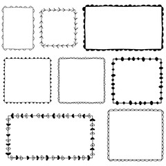 Collection of hand drawn frames
