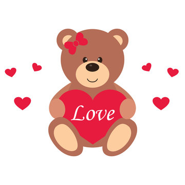 romantic teddy and text