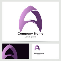 Business card design with logo