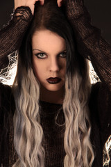 Frau im Gothic Style