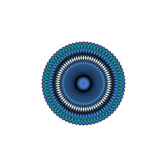 Blue illusion.Mandala