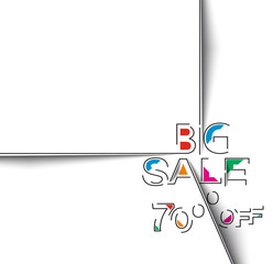 Big Sale 70% Off Text Design Template