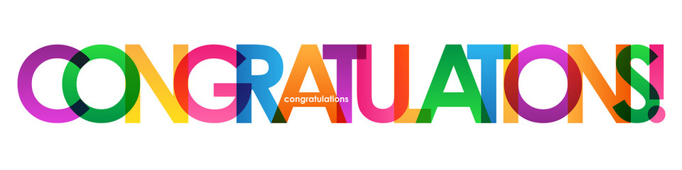 "CONGRATULATIONS" Colourful Letter Banner