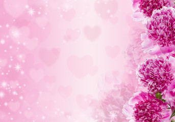 Fototapeta premium Bouquet of pink peonies.