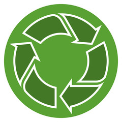 Recycling sign green