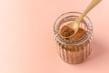 Coconut sugar/ ココナッツシュガー　ピンク背景