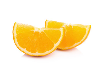 Ripe orange isolated on white background
