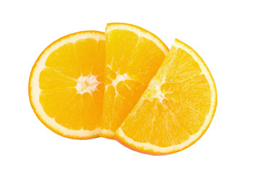 Fototapeta na wymiar Ripe orange isolated on white background