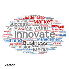 Vector conceptual business marketing word cloud