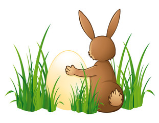 Osterfreunde im Osternest