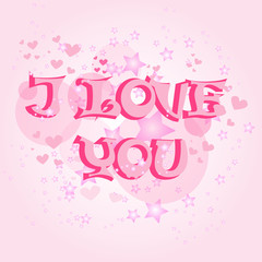 I Love You - Comic book style word isolated on white background.