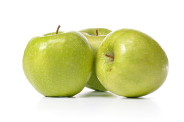 fresh apples isolated on white background