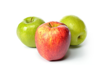 fresh apples isolated on white background