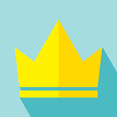 Crown Icon. Crown Icon with long shadow. Vector. Flat crown icon. EPS 10 vector illustration for design. All in a single layer. Vector illustration.