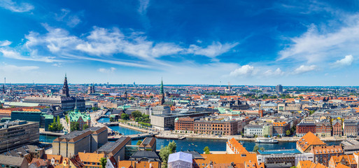 Copenhagen panorama - obrazy, fototapety, plakaty