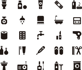 BATHROOM black icons