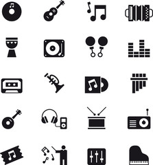 MUSIC black icons pack