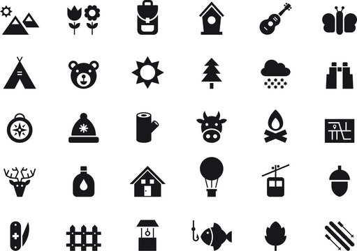 NATURE, CAMPING, HIKING & OUTDOOR ACTIVITIES icons
