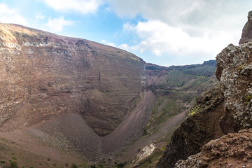 Vesuvius volcano crater