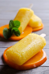 Homemade fruit popsicle