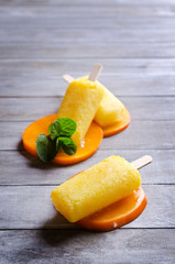 Homemade fruit popsicle