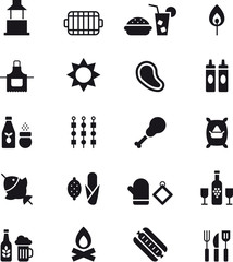 BBQ glyph icons