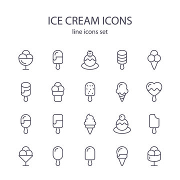 Ice cream icons.